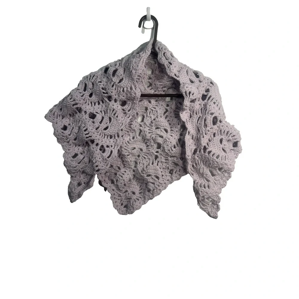 NEW handmade crochet SKULL wrap shawl open front poncho‎ cardigan scarf ONE SIZE